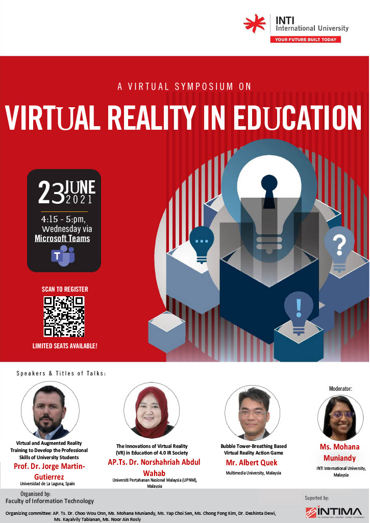 23 JUNE 2021 C A Virtual Symposium On Virtual Reality In Education